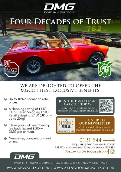 MGB Register David Manners Flyer